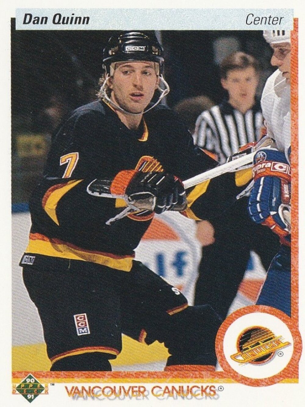 Dan Quinn - 90/91 Upper Deck Hockey Card